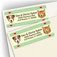 Spay/Neuter Don't Litter Address Labels