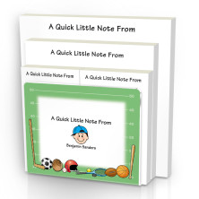 Sports Family Note Pad Set & Acrylic Holder