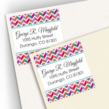 Chevron 1 Square Address Labels
