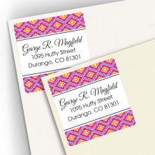 Moroccan 1 Square Address Labels