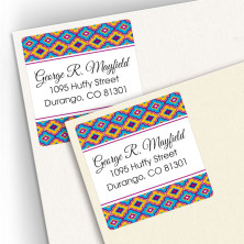 Moroccan 3 Square Address Labels