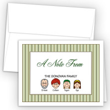 Stripes Foldover Family Note Card
