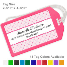 Sweet Dreams Pattern Pink Luggage Tag