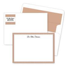 Tan Stripes Artistic Correspondence Card Ensembles