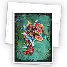 Tattoo Koi Note Cards