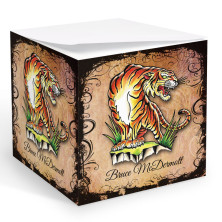 Tattoo Tiger Memo Cube