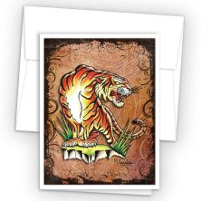 Tattoo Tiger Note Cards