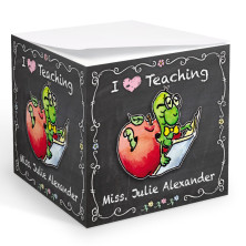 Teacher Bookworm Memo Cube