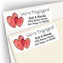 Two Hearts Address Labels