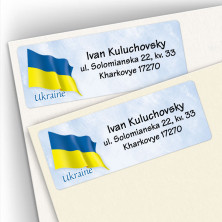 Ukrainian Flag Address Labels