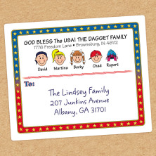 USA Family Shipping Label