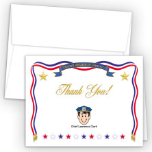 USA Foldover Family Thank You Card