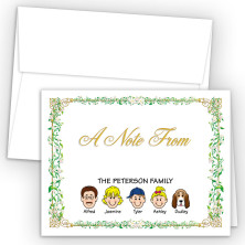 Vines Foldover Family Note Card