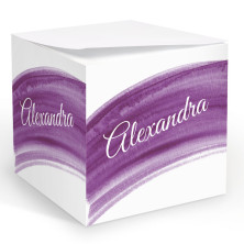 Violet Watercolor Memo Cube