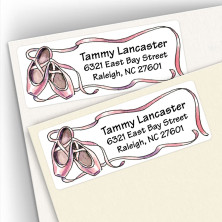 Watercolor Ballet Shoes Address Labels