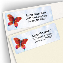 Watercolor Butterfly Address Labels