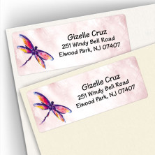 Watercolor Dragonfly Address Labels