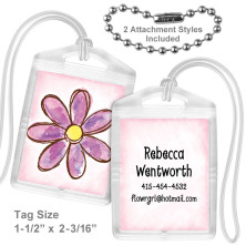 Watercolor Flower Lavender Mini Tag