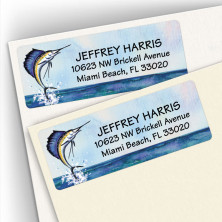 Watercolor Sailfish Address Labels