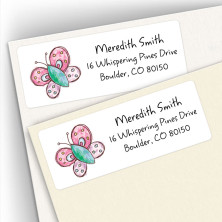 Whimsical Butterfly Address Labels