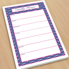 Woodblock Blue Organizer Pads