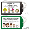 Family Caricature Luggage Tags