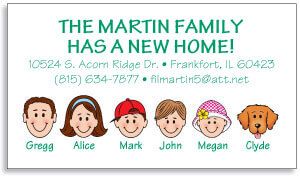 Personalized Contact Cards, Moving & Business Cards