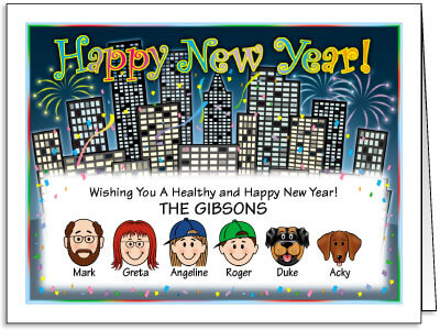 Caricature New Year Cards