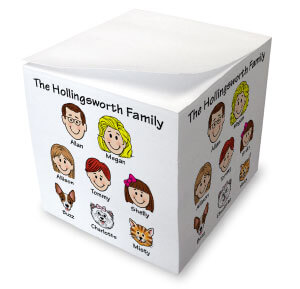 Family Caricature Memo Cubes