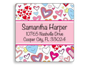 Artistic Square Address Labels