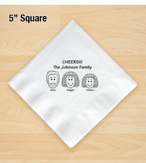 Caricature Beverage Napkins