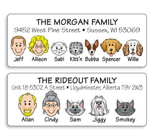 Dog and Cat Address Labels