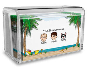 Family Note Card Sets with Holder