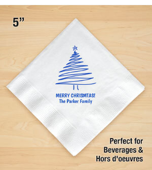 Personalized Christmas Beverage Napkins
