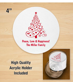 Personalized Christmas Coasters