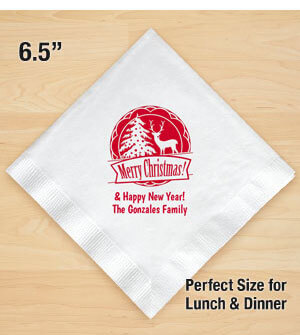 Personalized Christmas Lunch-Dinner Napkins
