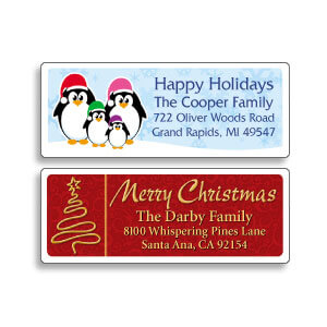 Artistic Holiday Address Labels