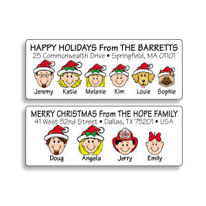 Santa Hat Address Labels