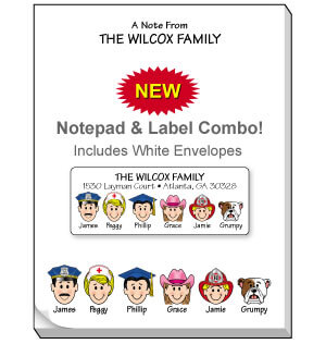 Family Notepad and Label Combo