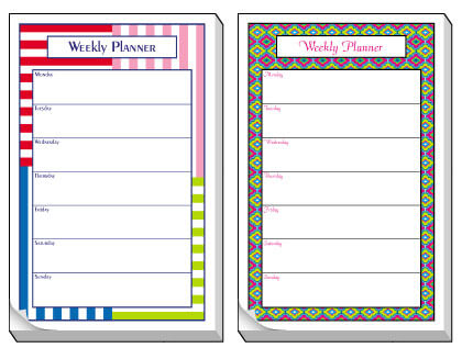 Non-Personalized Organizers - Click For More Designs