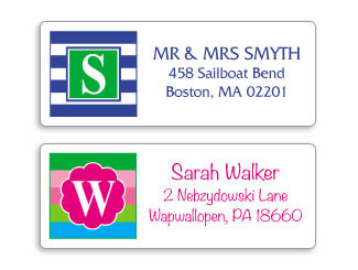 Monogram Address Labels