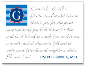 Monogram Note Cards Flat