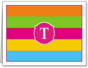 Monogram Note Cards Fold-Over