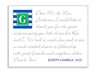 Monogram Note Cards Flat