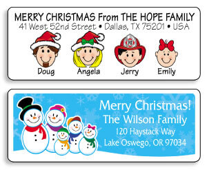 30 Custom Modern Irish Santa Claus Personalized Address Labels 