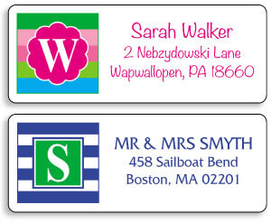 Monogram Address Labels