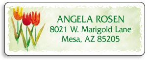 Flowers Address Labels